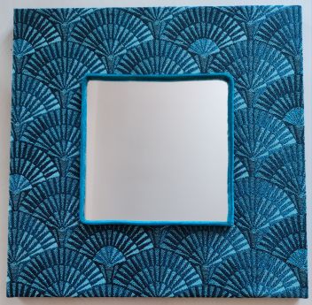 Cadre Miroir Bleu